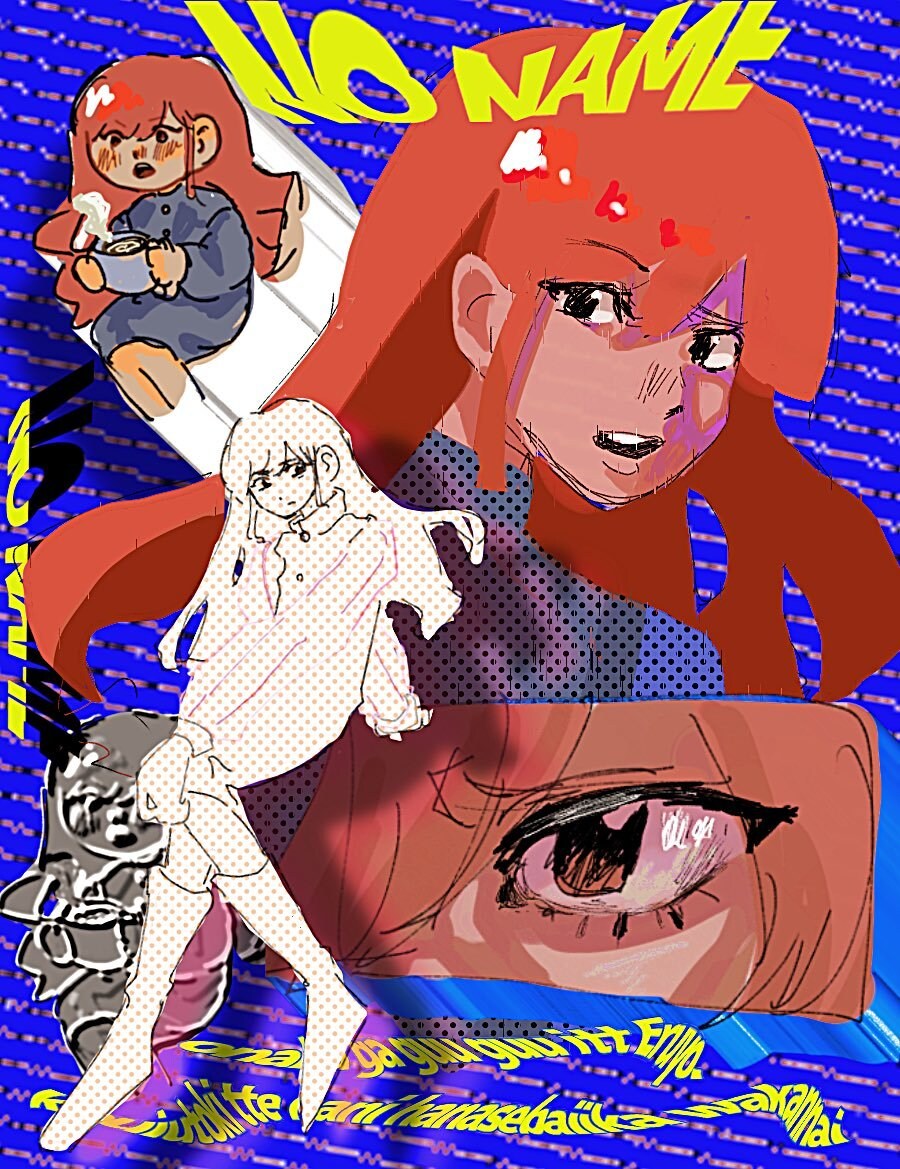 コラージュ風!一枚絵を描きます 簡単なミニキャラや立ち絵など4枚程描き、コラージュ風の一枚絵 イメージ1