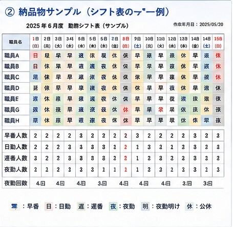 介護施設の勤務シフト作成をお手伝いします 介護現場経験13年現役介護主任が、シフト作成をサポートします イメージ2