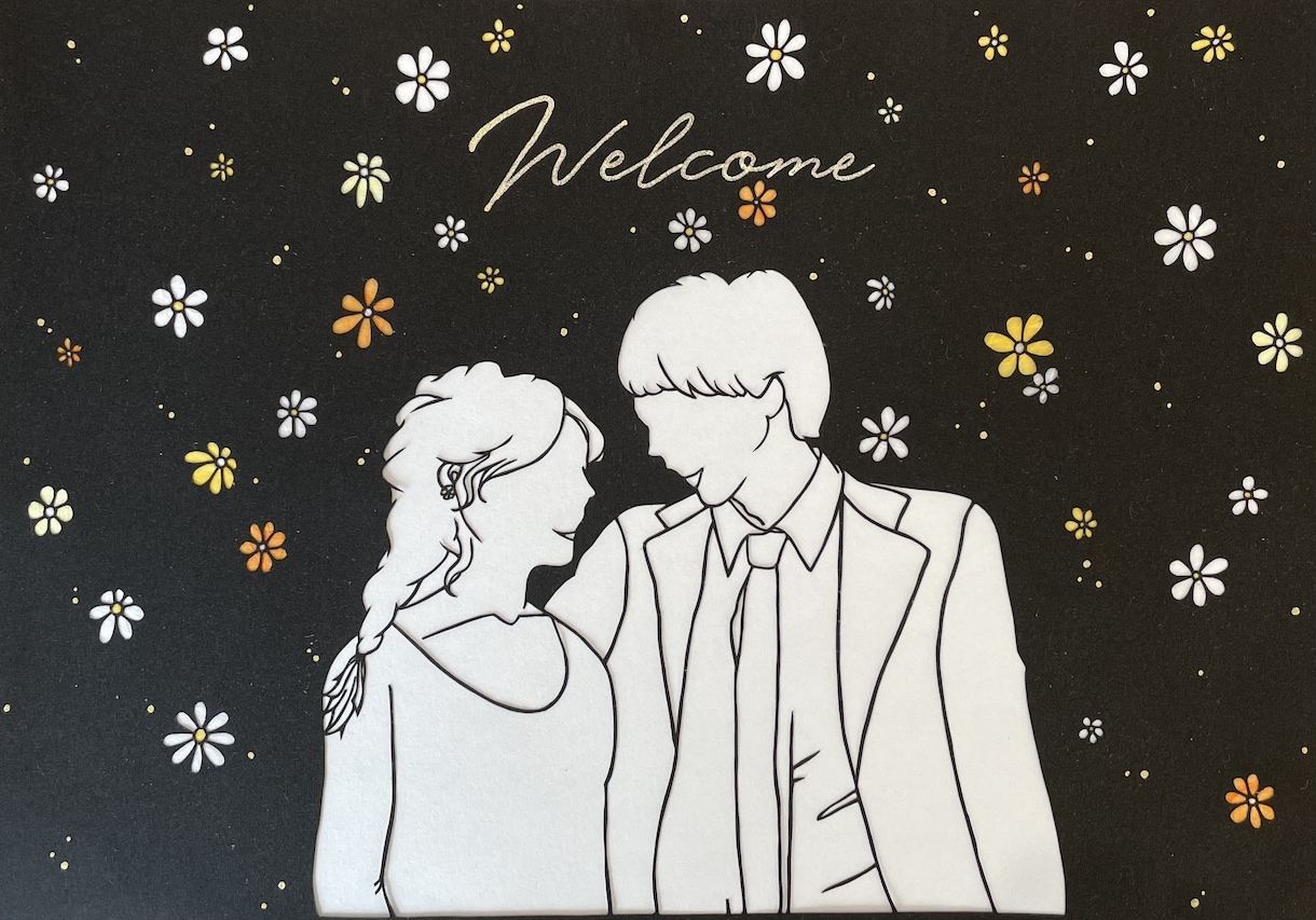 記念日に合う切り絵を作成します 結婚式のボートや大切な人への贈り物 イメージ1