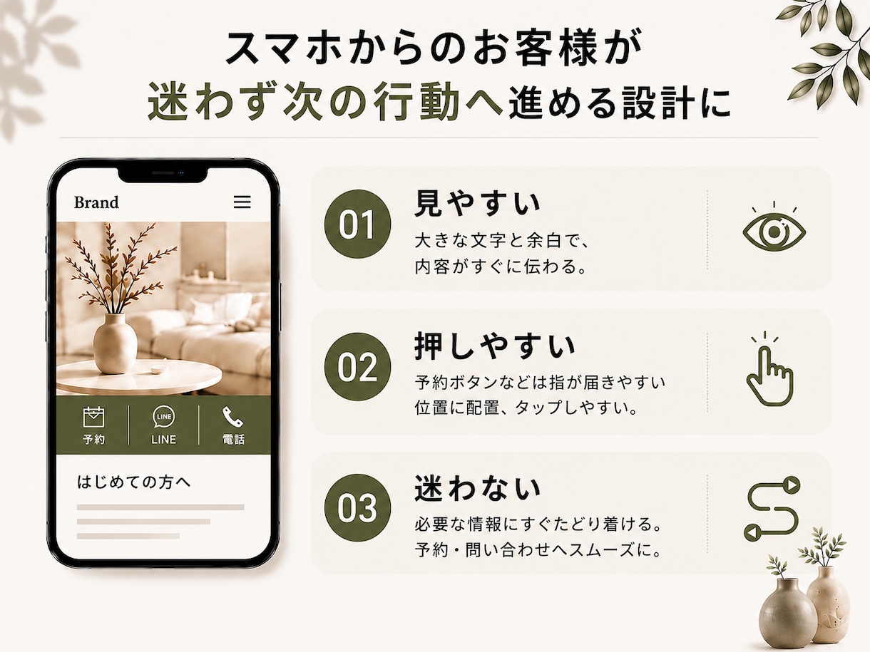 集客につながるホームページを制作します スマホからのお客様を考えたモバイルファースト設計 イメージ3