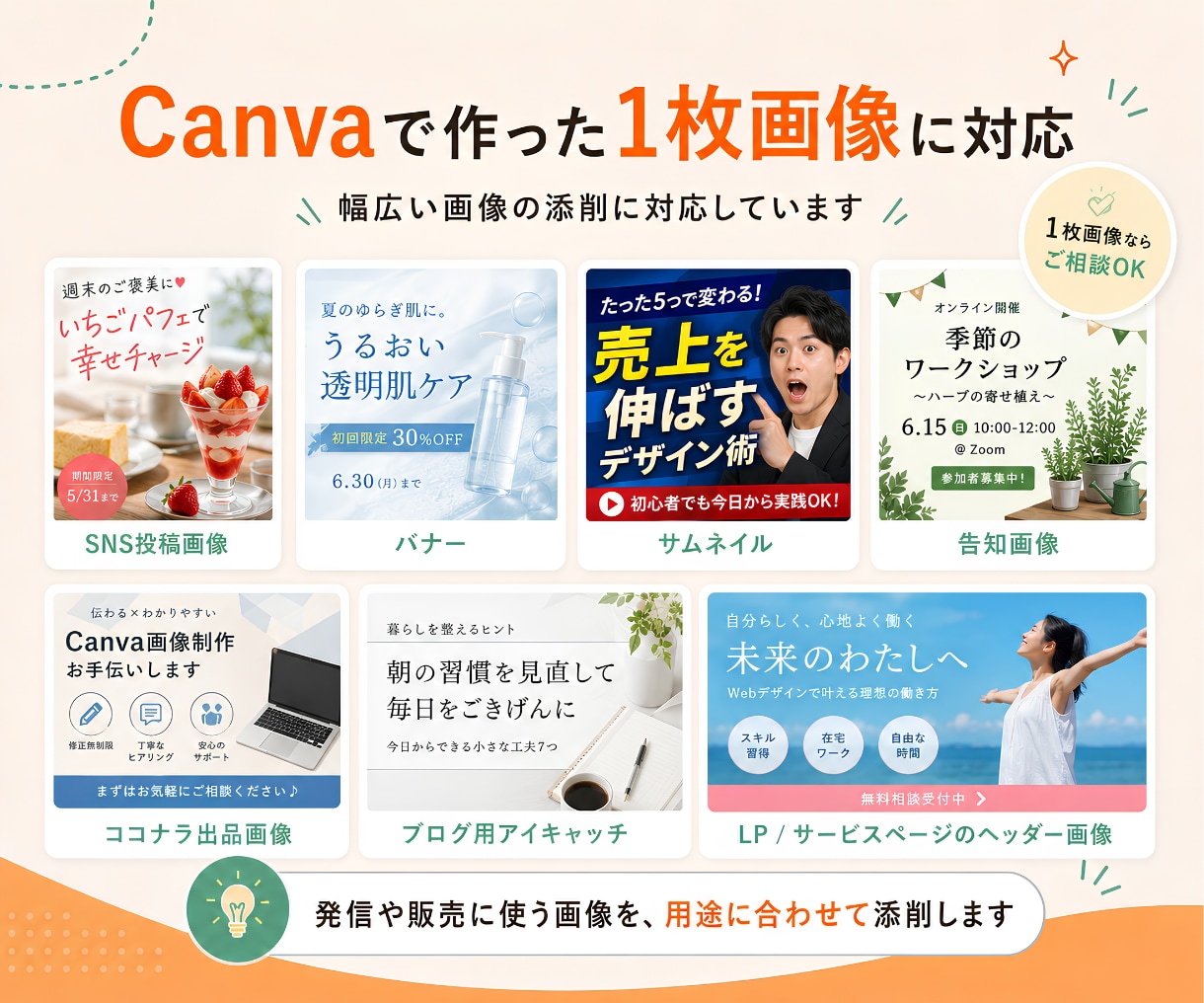 Canva画像をプロ目線で添削します 今のデザインをより良くする改善ポイントをわかりやすく整理 イメージ3