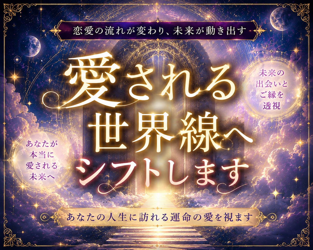 愛されない世界を終わりにします そのままのあなたが選ばれる世界へ導きます イメージ1