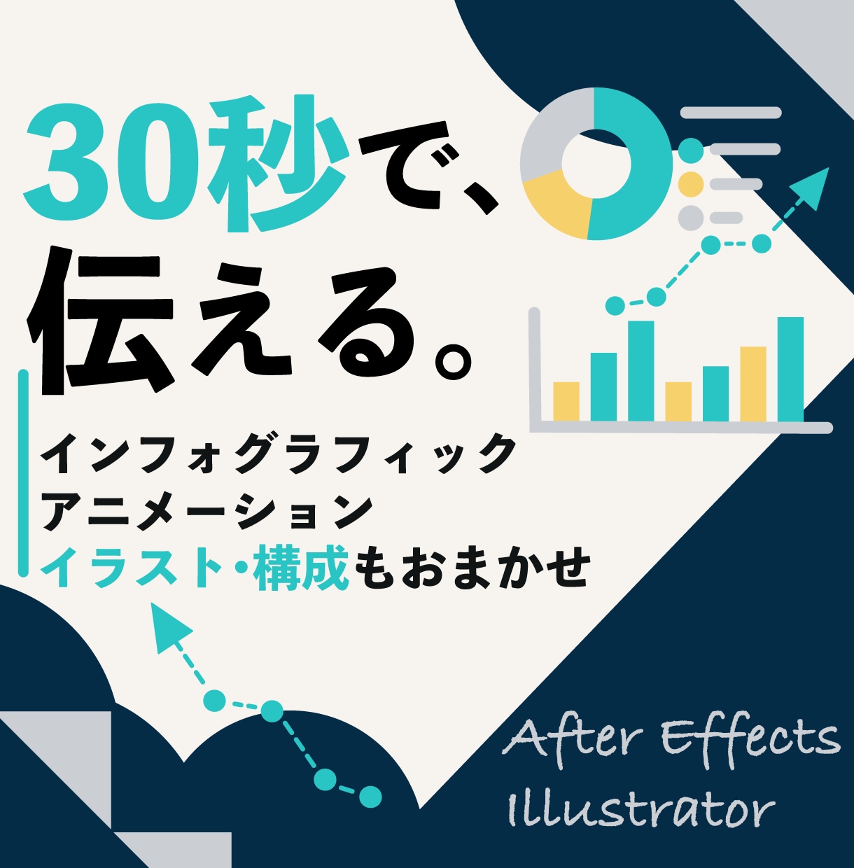 30秒で伝わるインフォグラフィック動画を作ります イラストも描ける！構成込みで丸ごとお任せください！ イメージ1