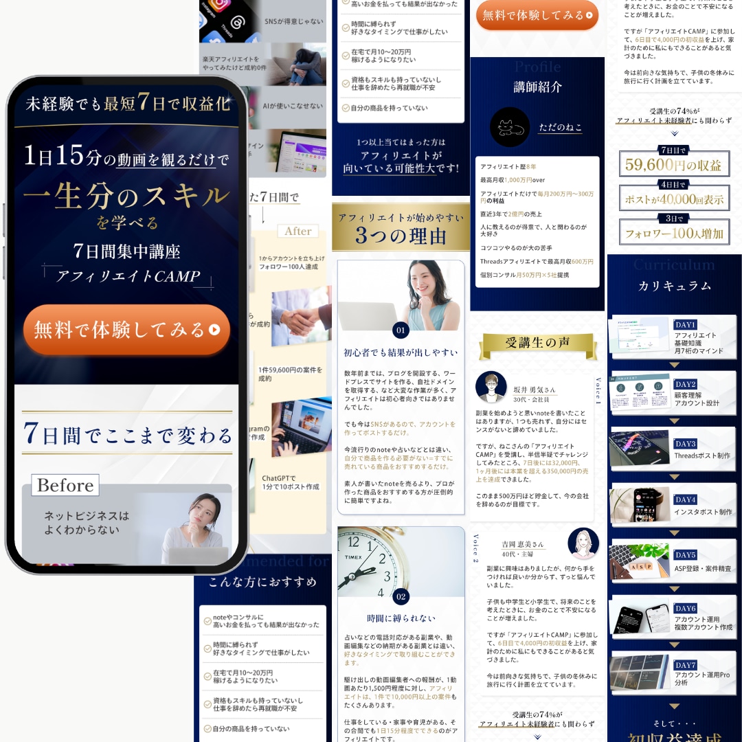 広告運用の知見を活かして売れるLPを作成します WordPress・UTAGE・Studio・ペライチ対応可 イメージ7