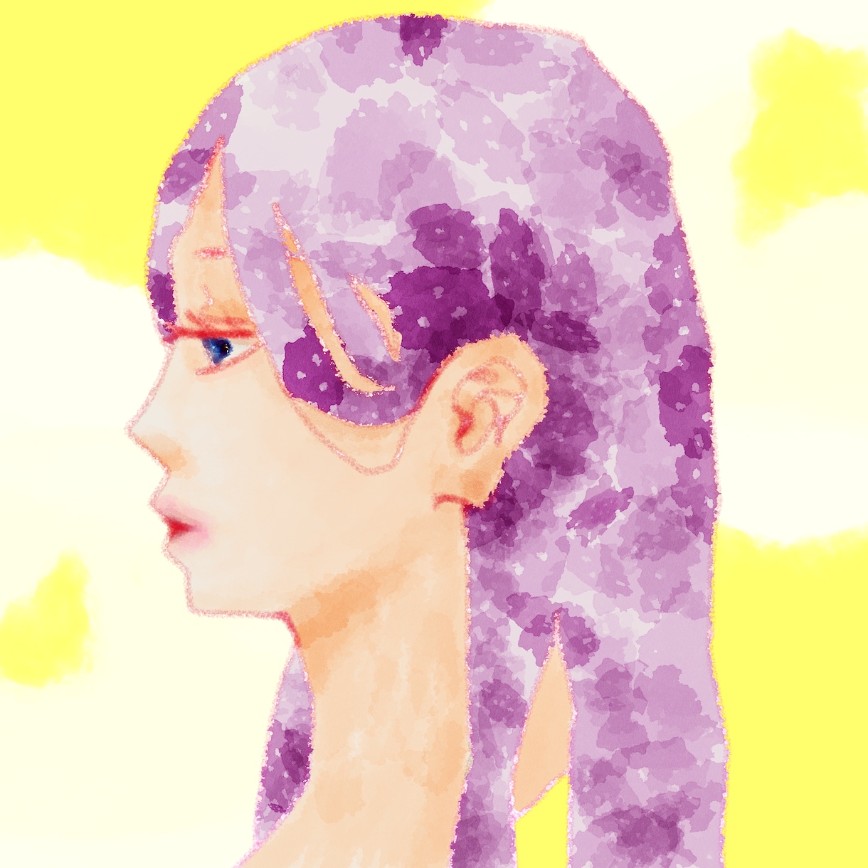 華やかな首元までのイラスト作成します シンプルで華やかなイラストを作成します イメージ3