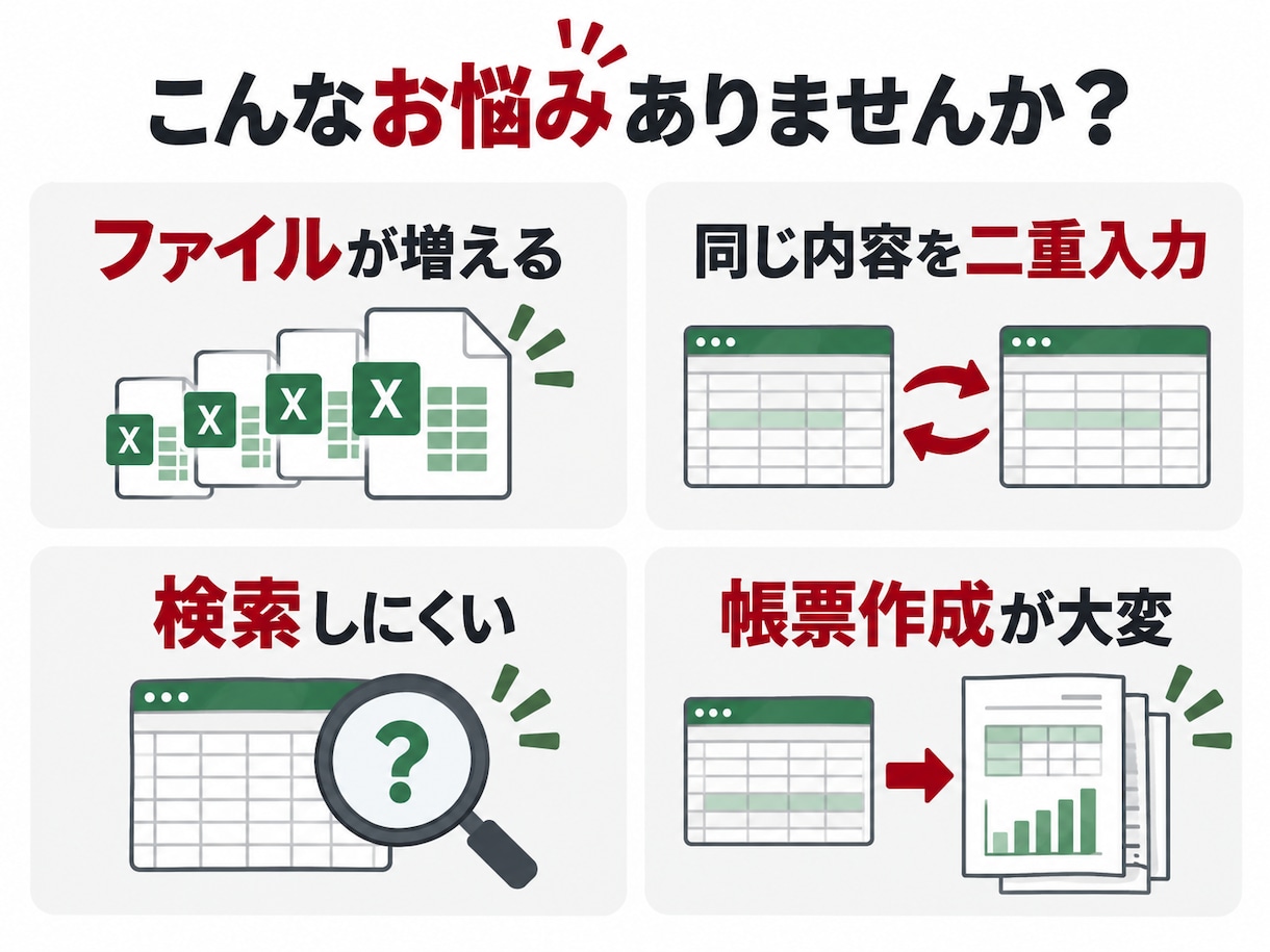 Excel管理をAccess業務システム化します 入力・検索・帳票作成を使いやすくまとめます イメージ2