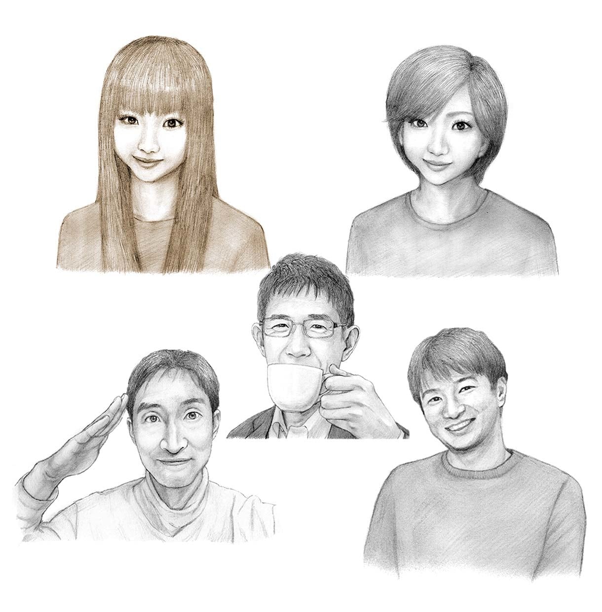 リアル　鉛筆画｜写真からモノクロ似顔絵描きます 飾りたくなる一枚を、手描きで。 イメージ9