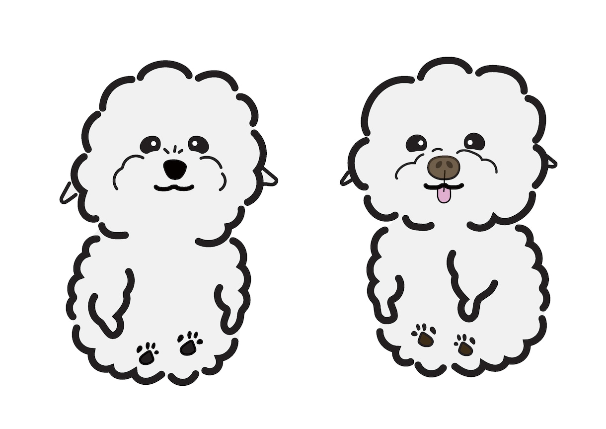 写真を元に可愛いペットのイラストを作成します アイコンなどにお使いください！ イメージ2
