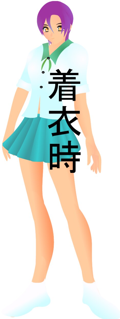 着せ替え少女素体(A固定型)を制作致します 顔は二次創作キャラ可能、全てpng形式な為着脱可能です イメージ2
