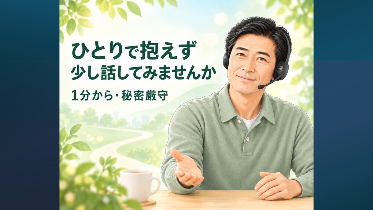 介護疲れと家族への弱音を経験者がお聴きします 支える側の孤独や罪悪感を否定せず受け止めます イメージ5