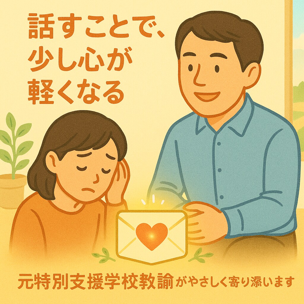 話すことで、心が軽くなります ー発達・障がい・子育ての悩みを、経験と専門性で受け止めます。 イメージ1