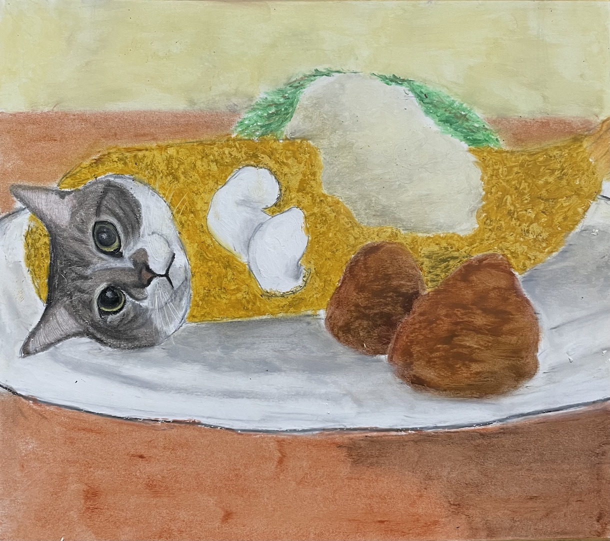 クレパスを使って猫の絵を描かせていただきます クレパスにしか出せない温かな絵でペットの絵を残してみませんか イメージ9