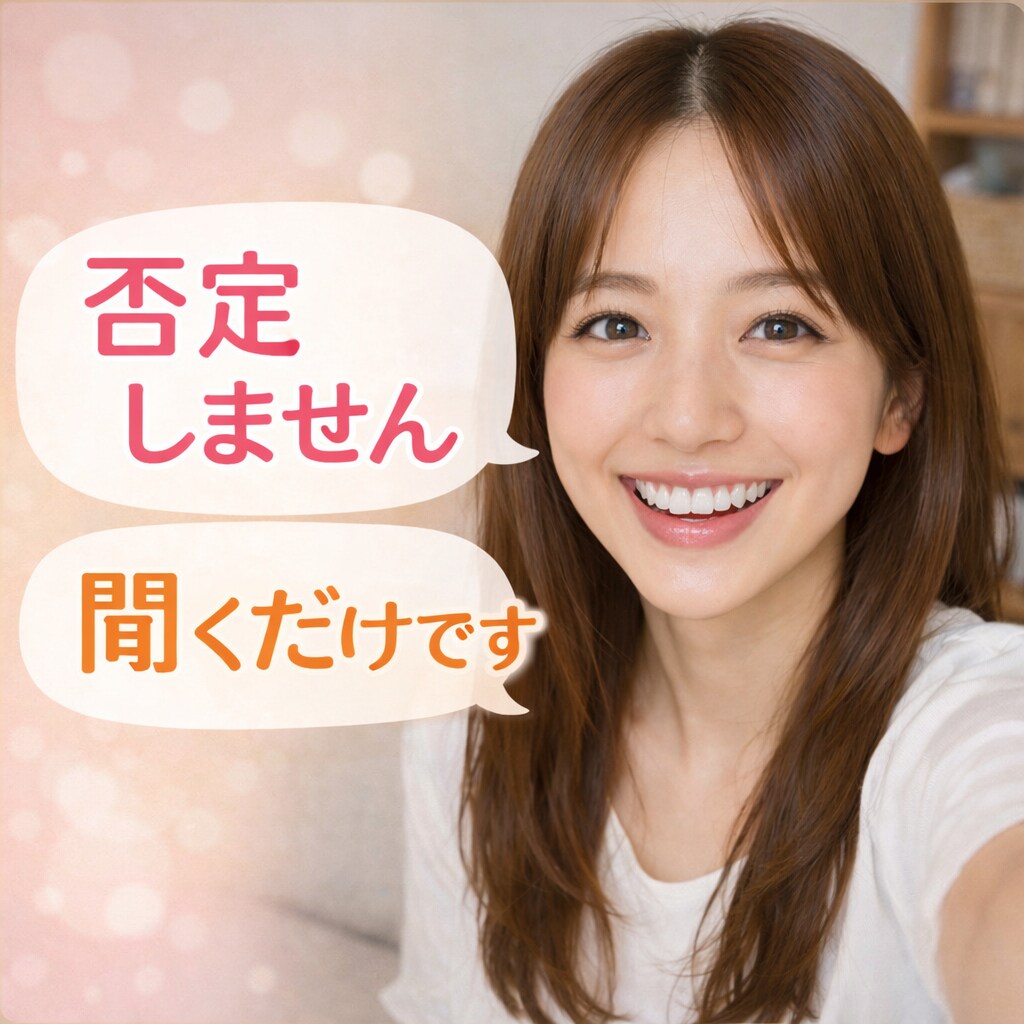 否定せず優しく話を聞きます 愚痴や悩みを優しく聞きます。恋愛・家庭・仕事の悩みOK イメージ1