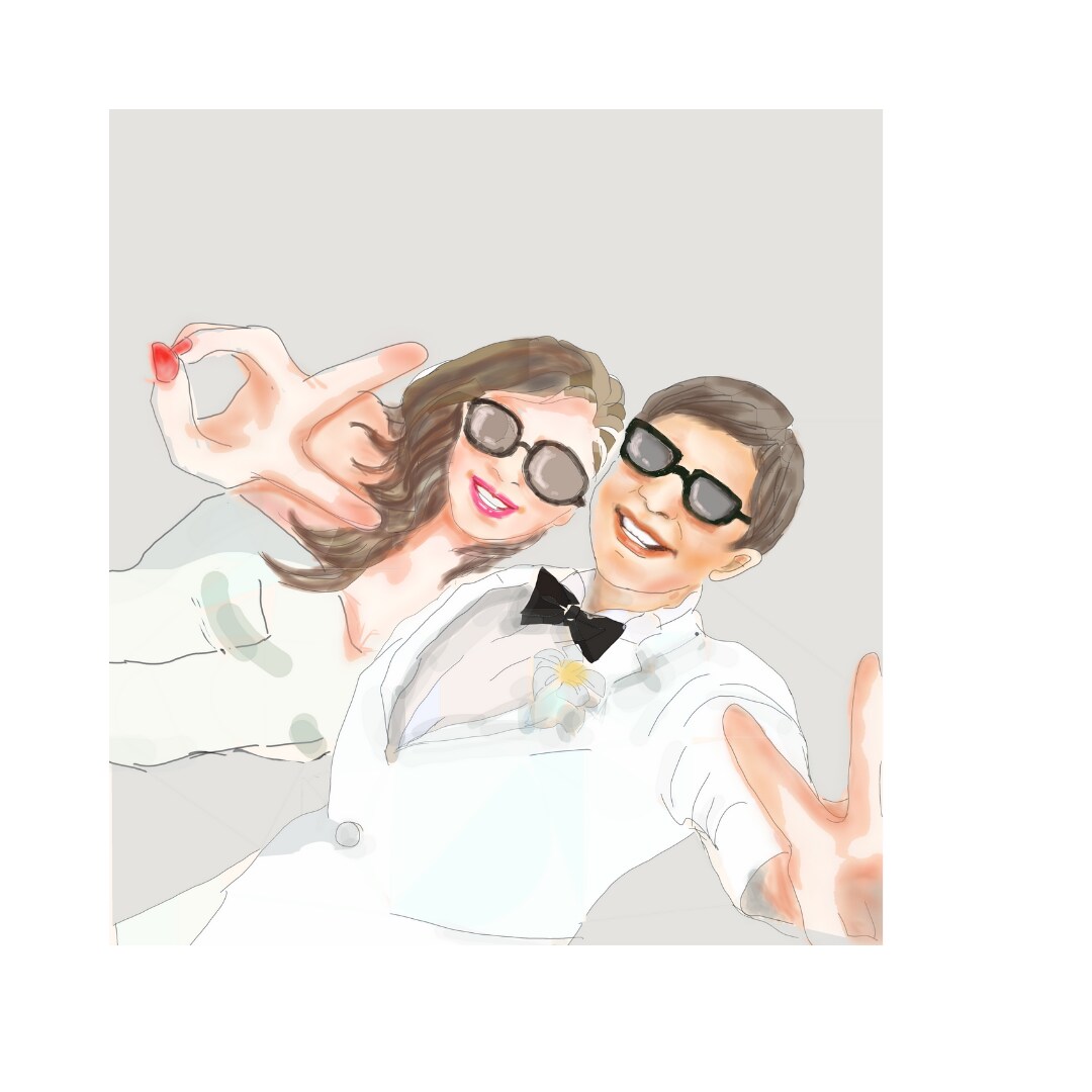 似顔絵オーダーイラストや挿し絵をお描きします リアルっぽく　水彩よりの優しいタッチで仕上げます。 イメージ9