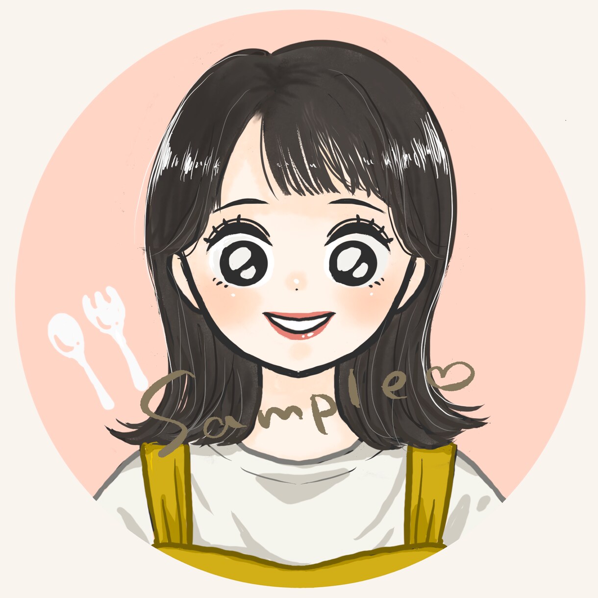 キャラクター風の可愛いゆる似顔絵アイコン描きます ブログやSNSのアイコンにも◎◎商用利用可◎ イメージ4