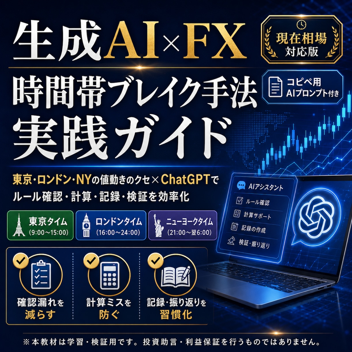 生成AI×FX｜時間帯ブレイク手法を実践解説します シンプルな時間帯ルールとChatGPT活用でミスを減らします イメージ1