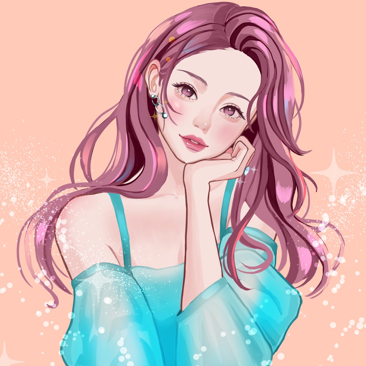 商用利用OK！！美人で素敵なイラストお描き致します 色っぽくて可愛い素敵なイラストをお描き致します イメージ1