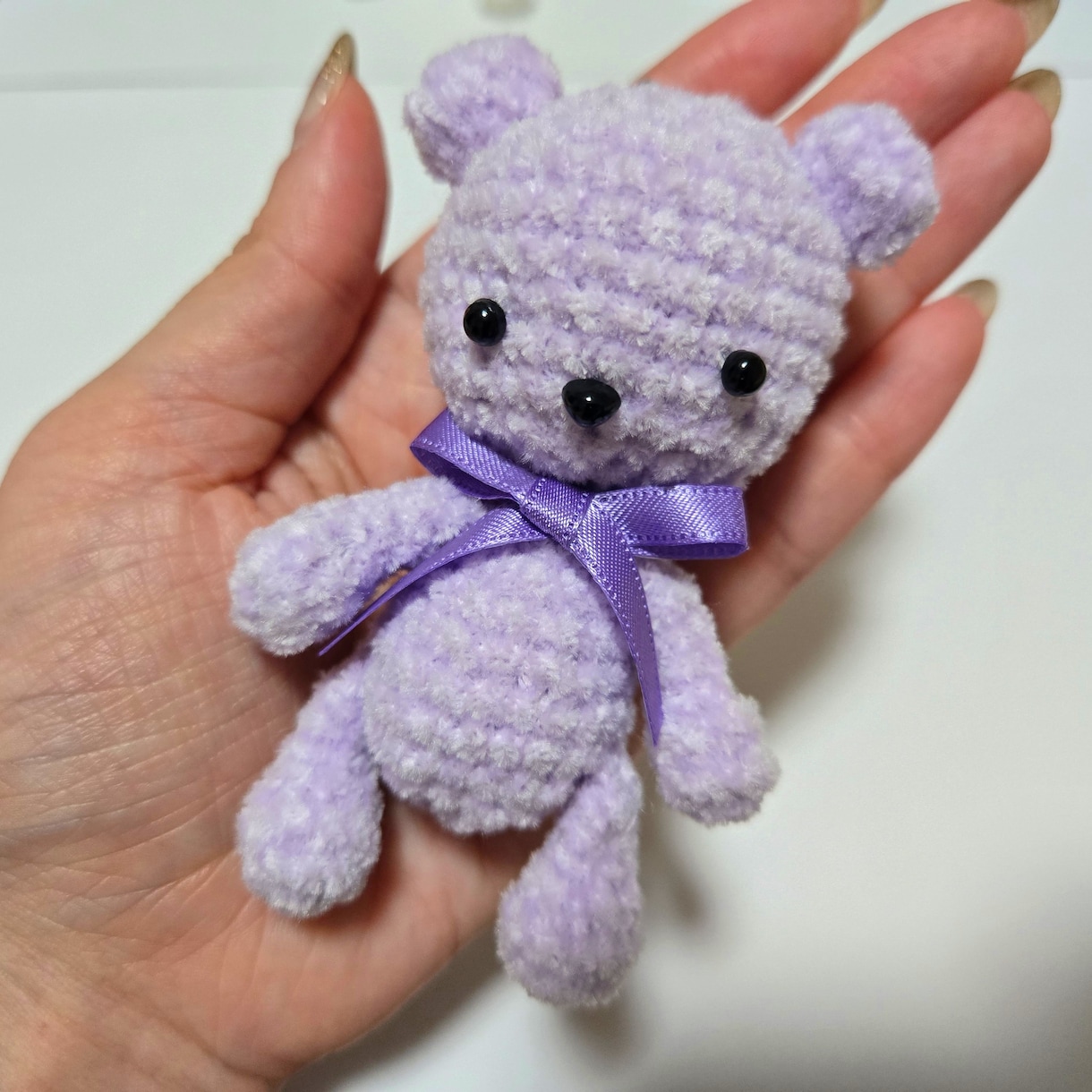 あなただけのあみぐるみくまのキーホルダー作ります 選べる34色◇あみぐるみくま◇バッグチャーム/キーホルダー イメージ3