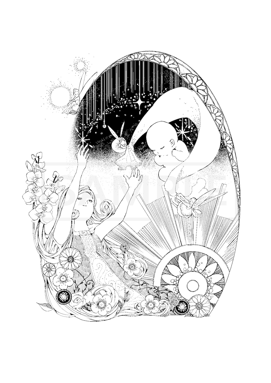 挿絵など！幻想的なモノクロイラスト描きます 幻想的で夢のようなイラストを描きます イメージ4