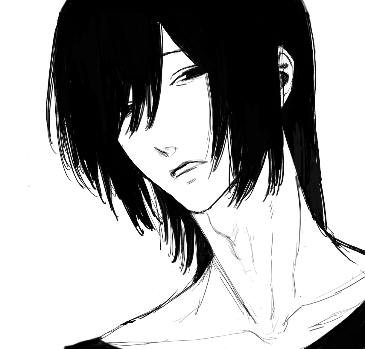 アイコンなど、モノクロで主に男性イラストを描きます あなた専用のキャラデザイラストを描きます イメージ4
