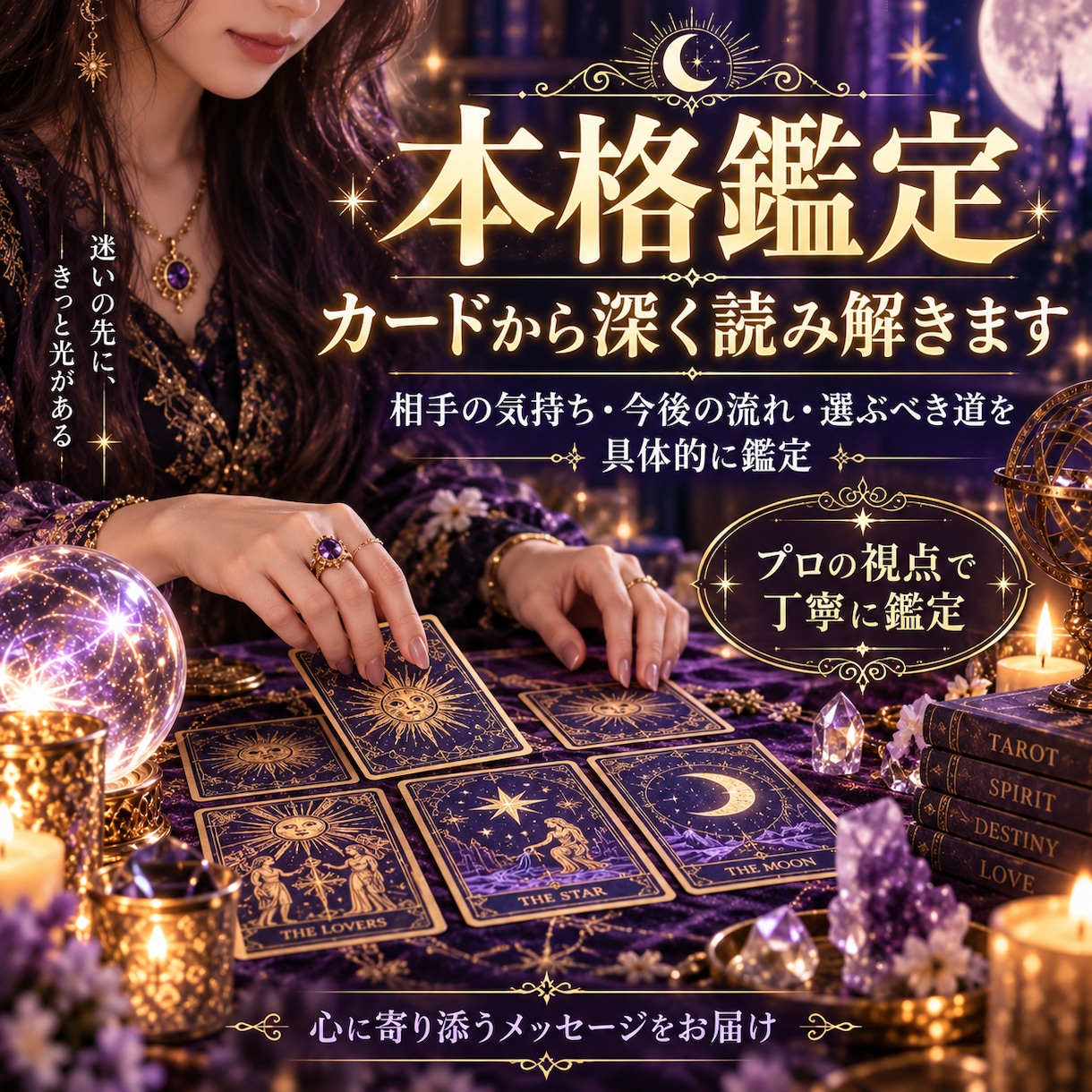 タロットで本音と未来を深く読み解きます アゲ鑑定なし｜恋愛・仕事・人間関係を具体的に鑑定 イメージ1