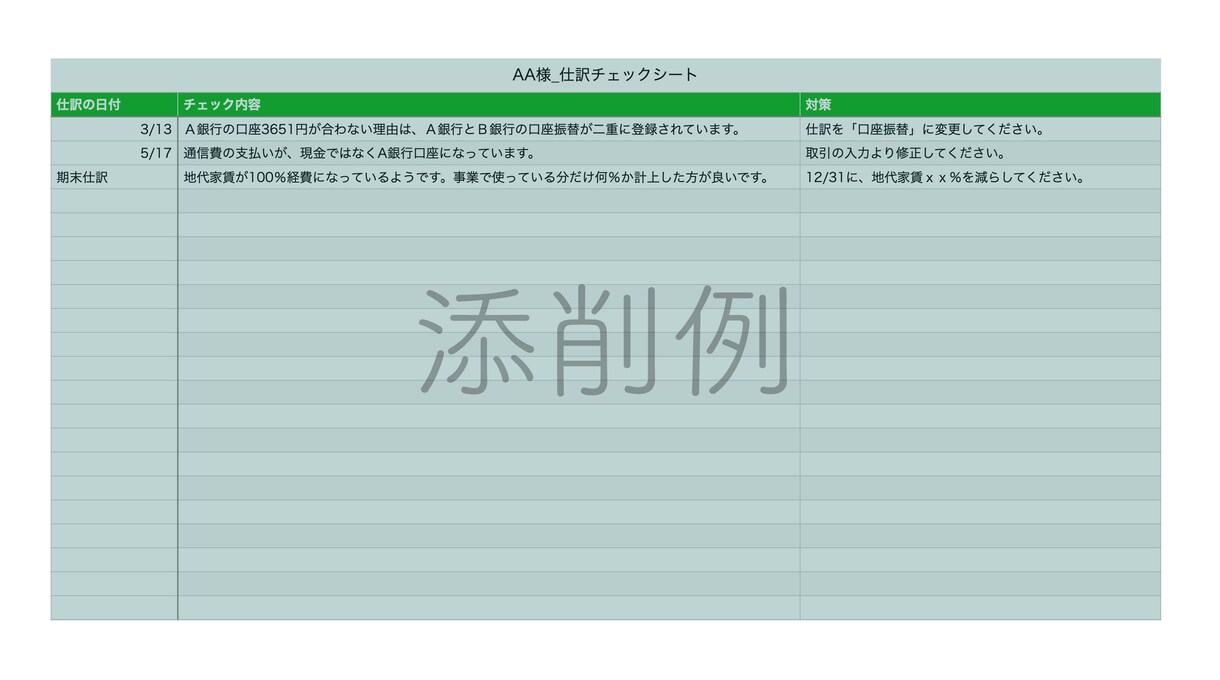 freeeの記帳内容を３ヶ月分チェックします 入力内容が合っているか不安な方、格安で添削をいたします イメージ2