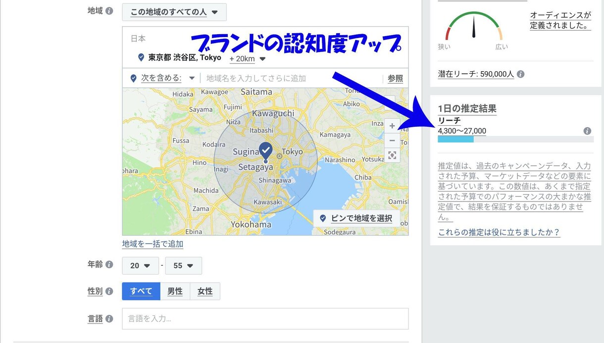Facebook広告を効果的に即日代理出稿します 出稿目的に効果的な目的選択＋ターゲットに対して即日出稿します イメージ5