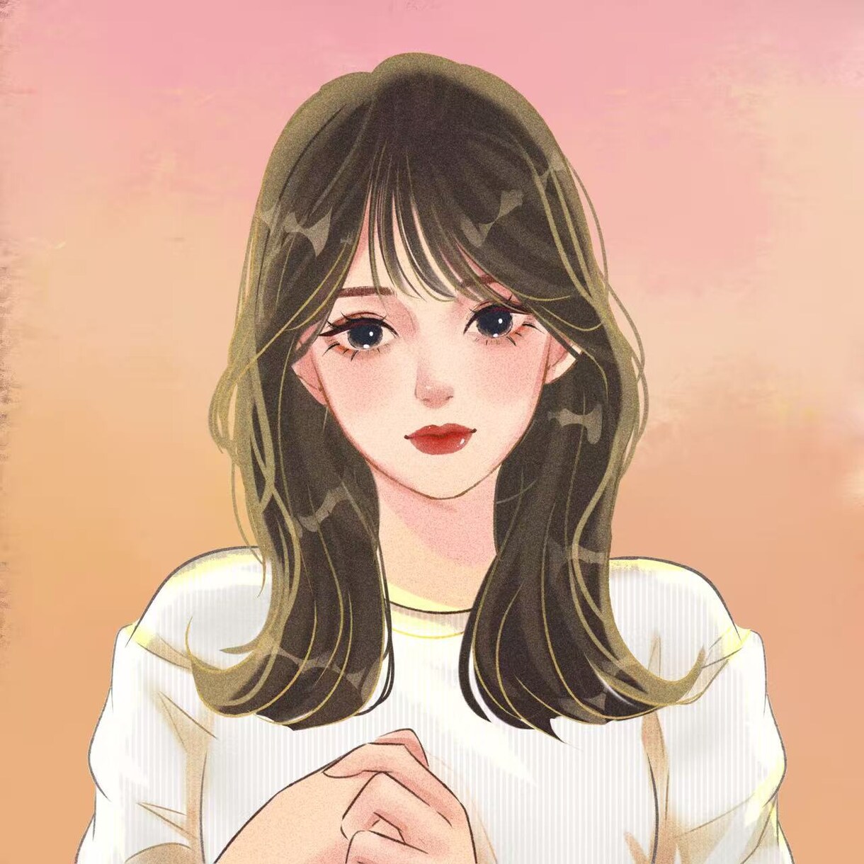 ふんわり水彩タッチで透明感ある人物アイコン描きます ふんわり水彩タッチでSNSに映える可愛いアイコンを作ります イメージ6