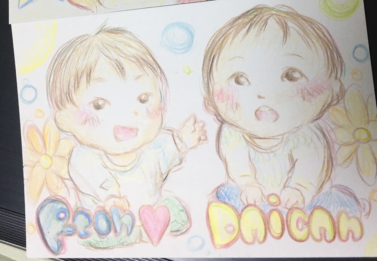 コロナに負けない似顔絵描きます みんなの笑顔へ！ポストカード、色紙等に似顔絵を描きます！ イメージ3