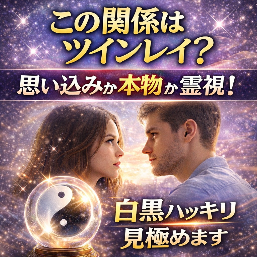 この関係はツインレイ？冷静に霊視します 思い込みか本物かを明確に伝えます イメージ1