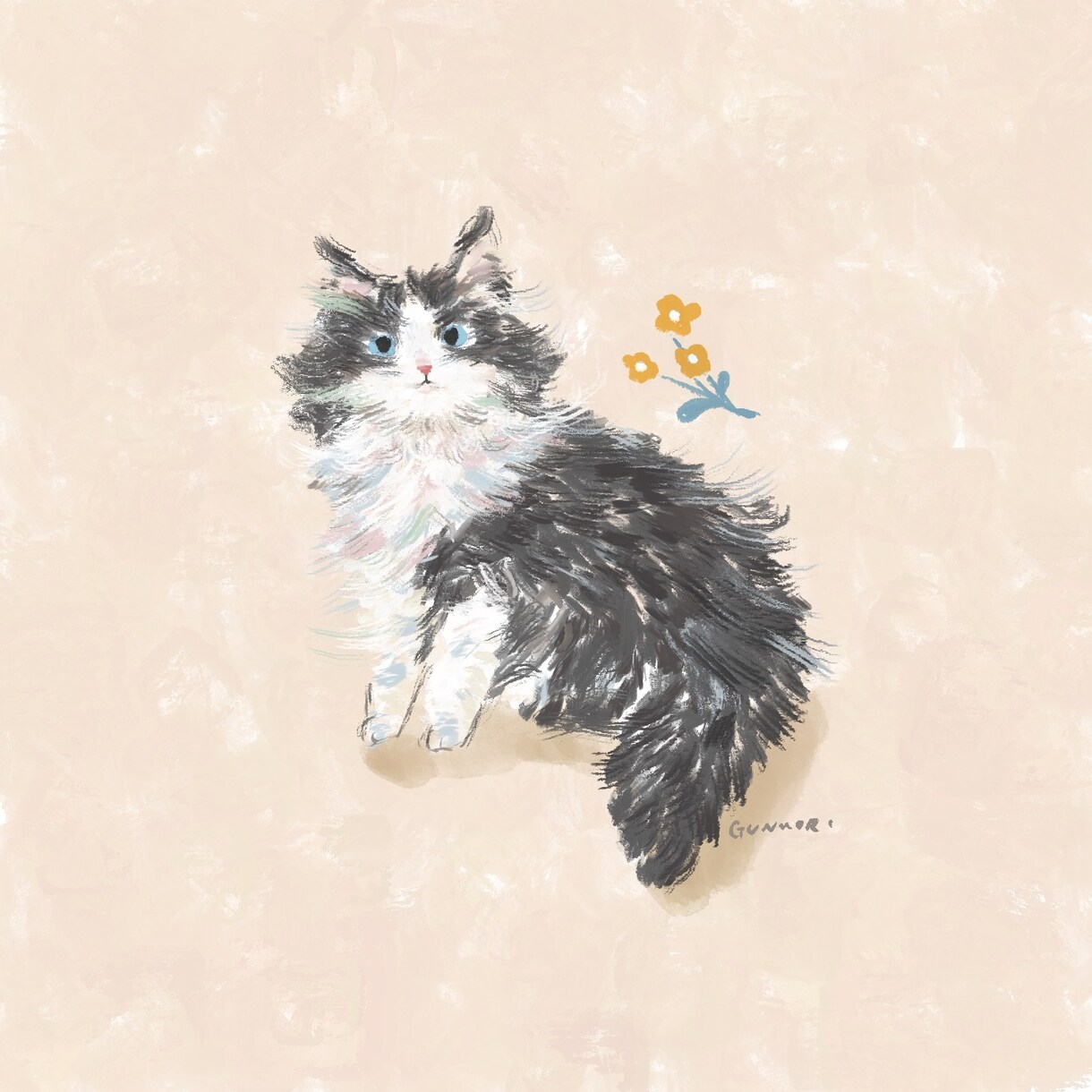 やさしい絵本タッチの動物イラスト描きます 猫、犬、うさぎなどペットの魅力をやさしいタッチで表現します。 イメージ3