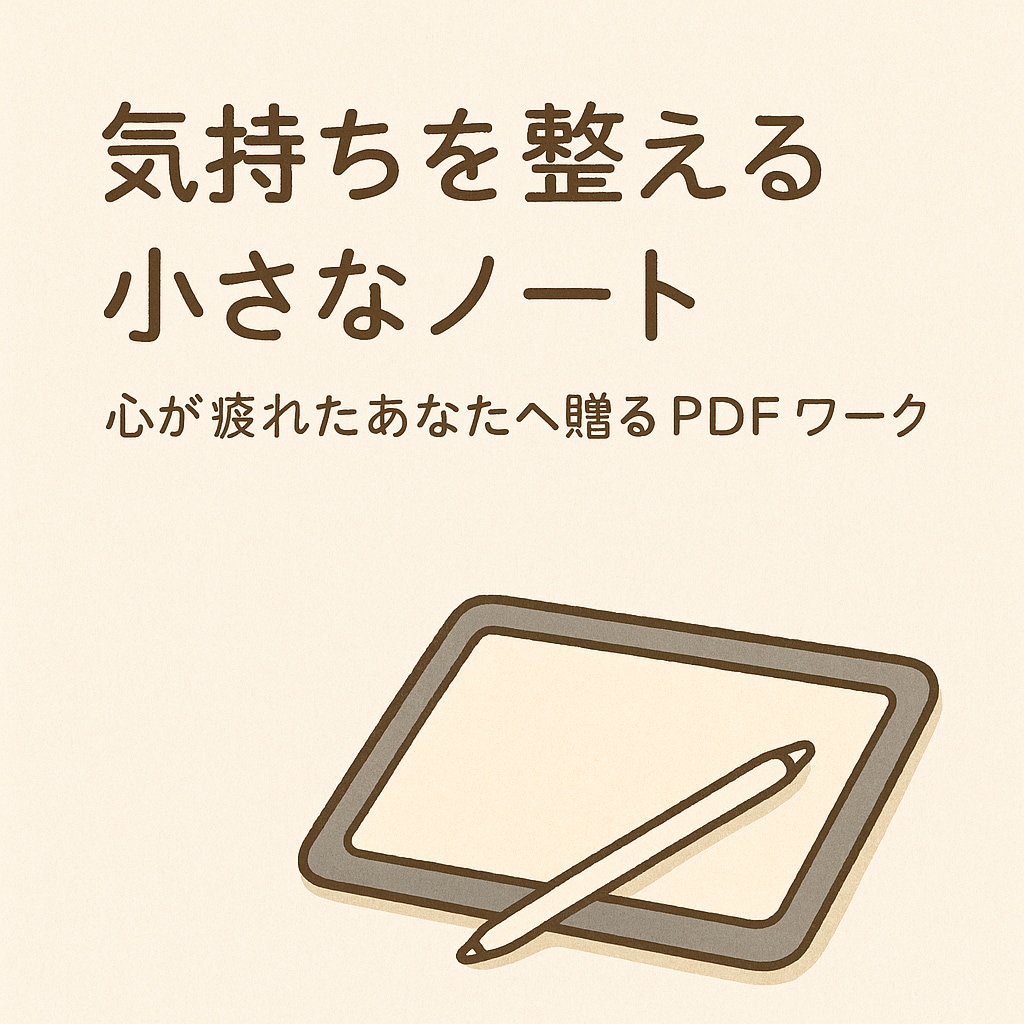 心が軽くなるPDFワークをお届けします 「心がざわついた日に、やさしく書き出すワーク」 イメージ1