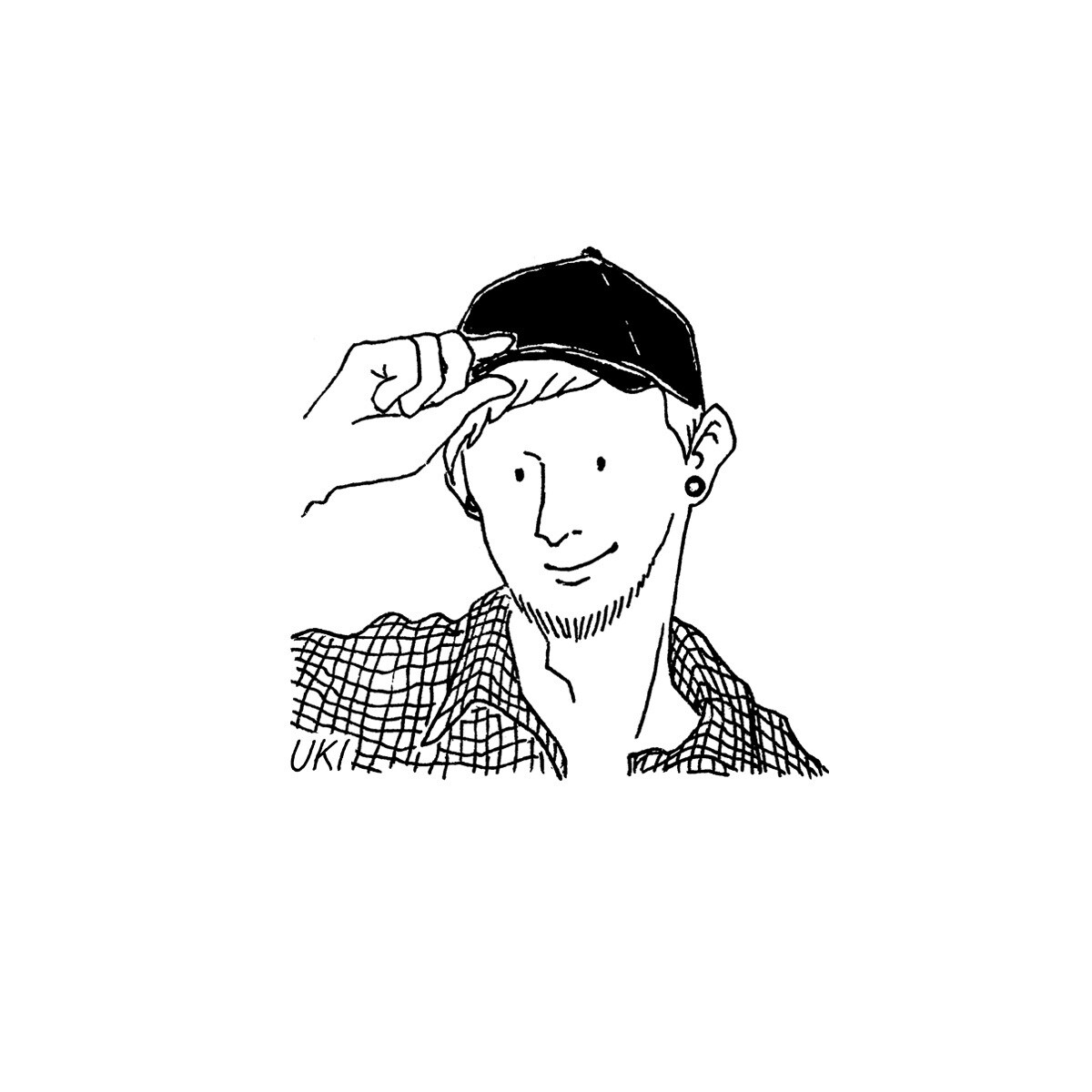 シンプル・モノクロの似顔絵イラスト描きます 【肩上似顔絵】アイコン向きの手書きタッチ線画イラストです イメージ4