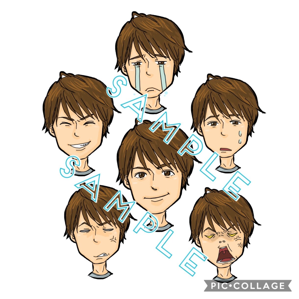 SNS・ブログ、アイコン表情好きなだけ描きます 希望の表情を、オプション料金なしで描きます。 イメージ5