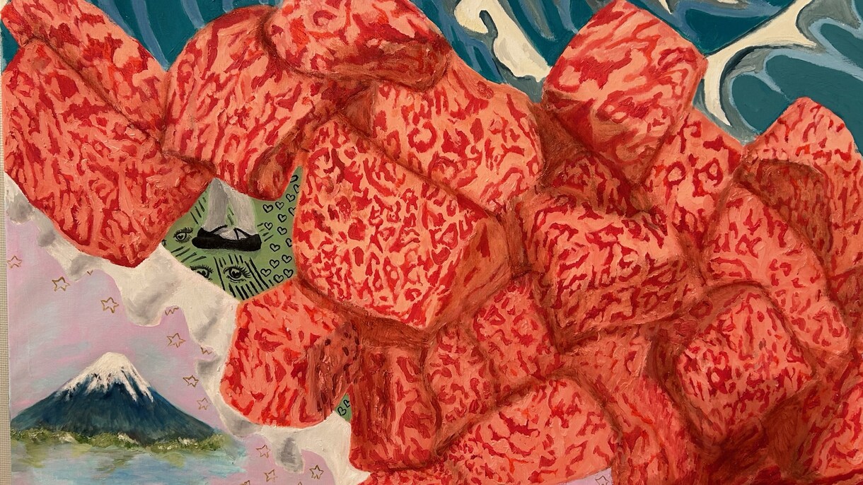個性・高級感のあるお肉のイラストを描きます 焼肉店・肉料理店の空間を彩る、油絵ならではの質感と高級感を イメージ7