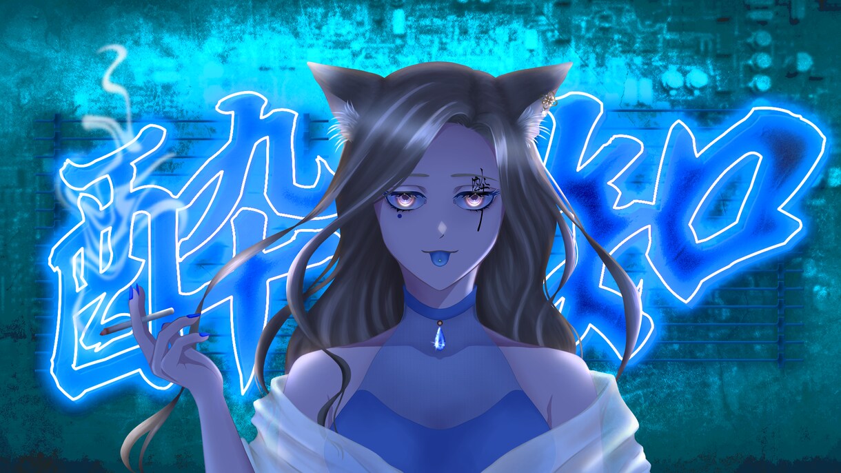 アイコン/サムネ/歌ってみたMV用イラスト描きます 商用利用可能！キレイ～カッコイイ系のイラストはおまかせを！ イメージ8
