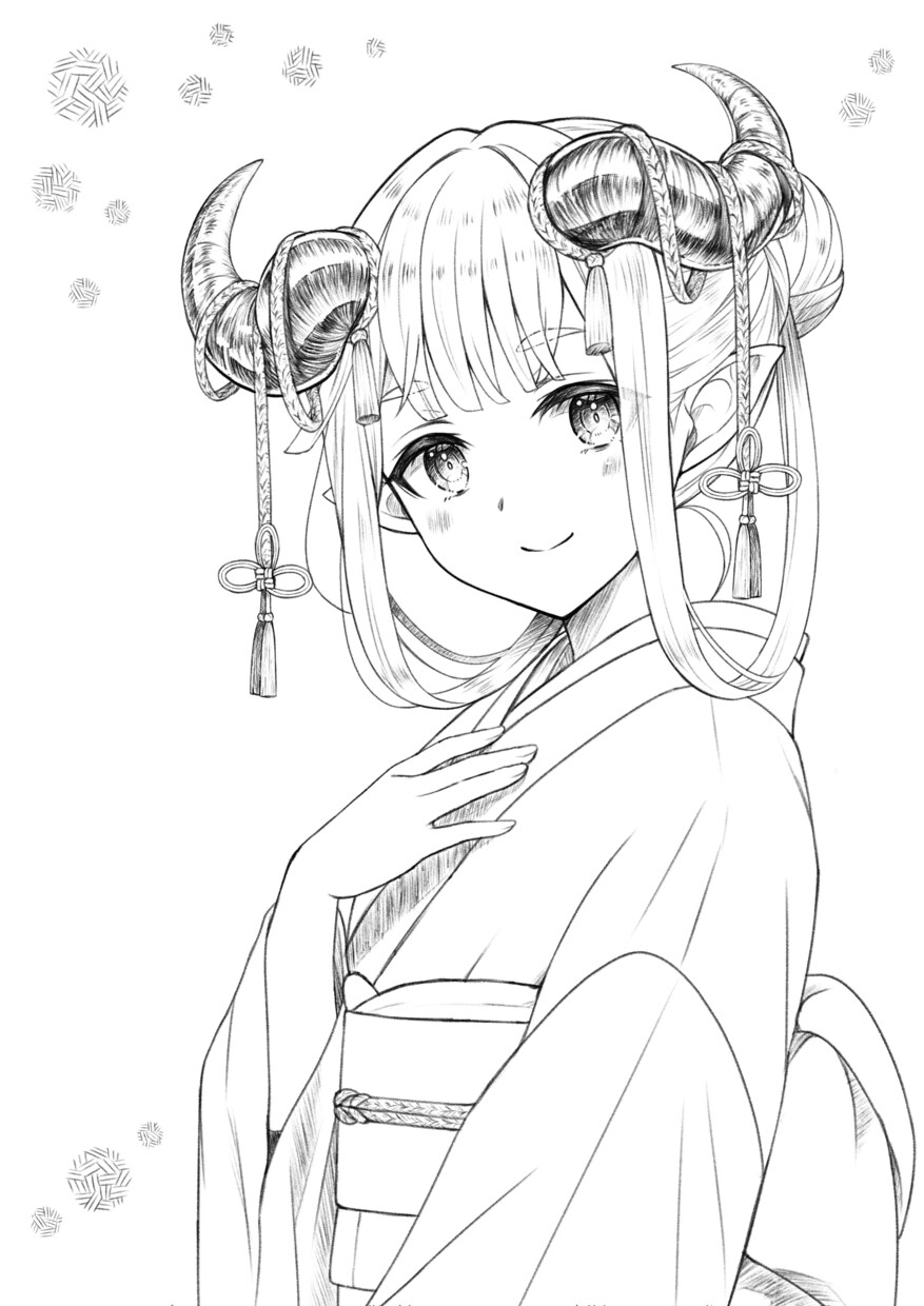 キャラクターを線画にします 塗る事が好きな方、自作キャラを描いてほしい方にオススメです！ イメージ4
