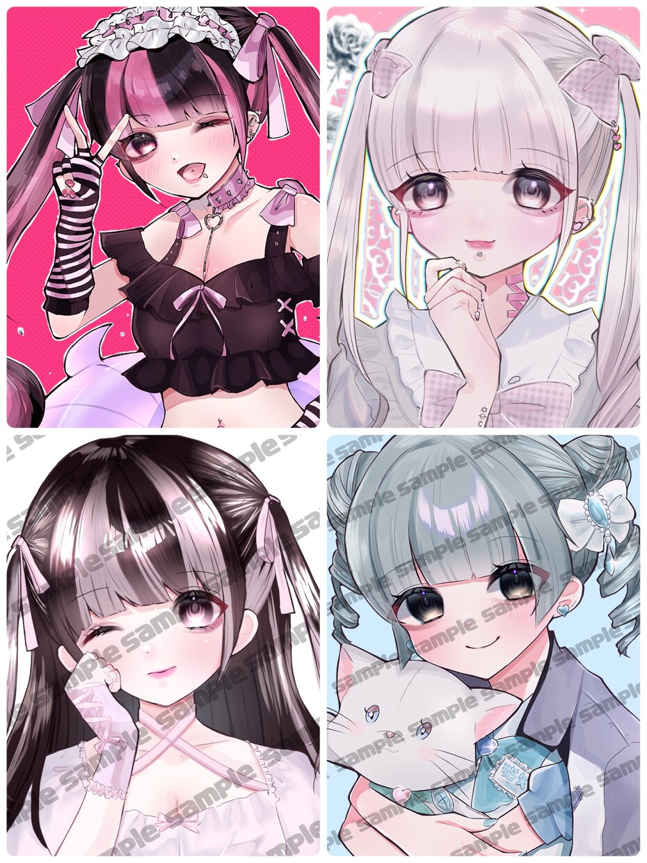 あなただけのSNSアイコン・イラスト描きます 地雷/メンヘラ/V系/ホスト/バンギャ/歌い手/量産型オタク イメージ4