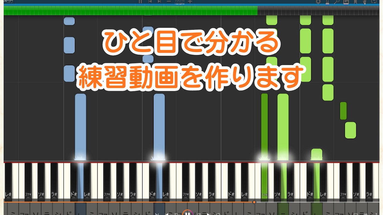 鍵盤の位置が分かるシンセシア動画を作ります お子さまの練習補助として、ピアノ教室でのレッスン用として イメージ1
