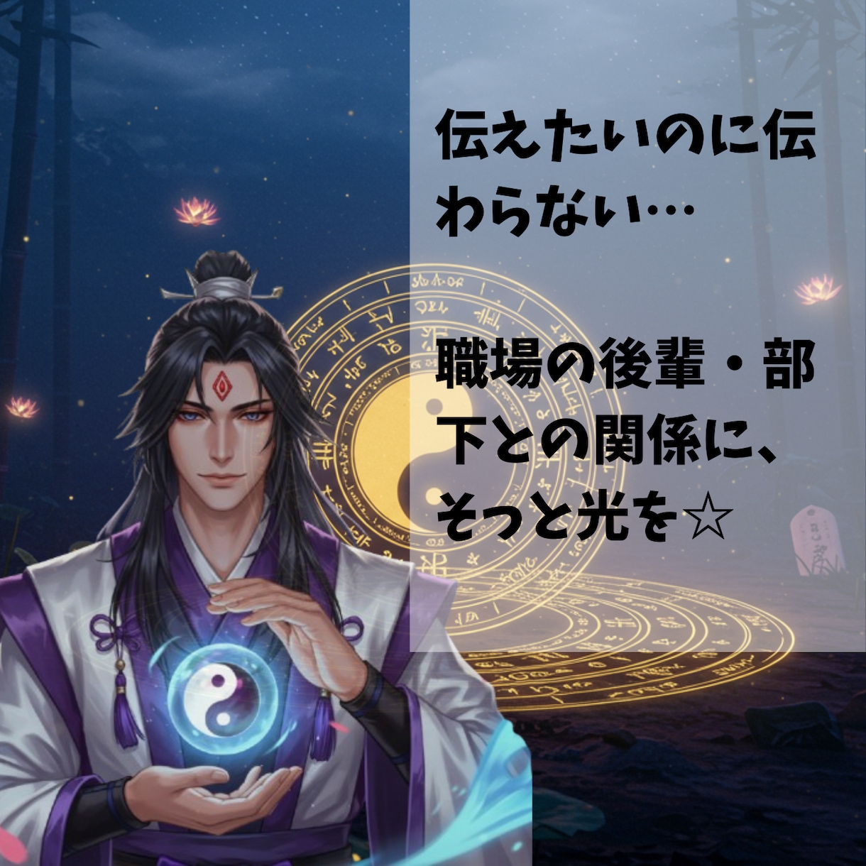 陰陽道で部下、後輩との人間関係の改善お手伝いします 伝わらない原因は“気の違い”かも？ イメージ1