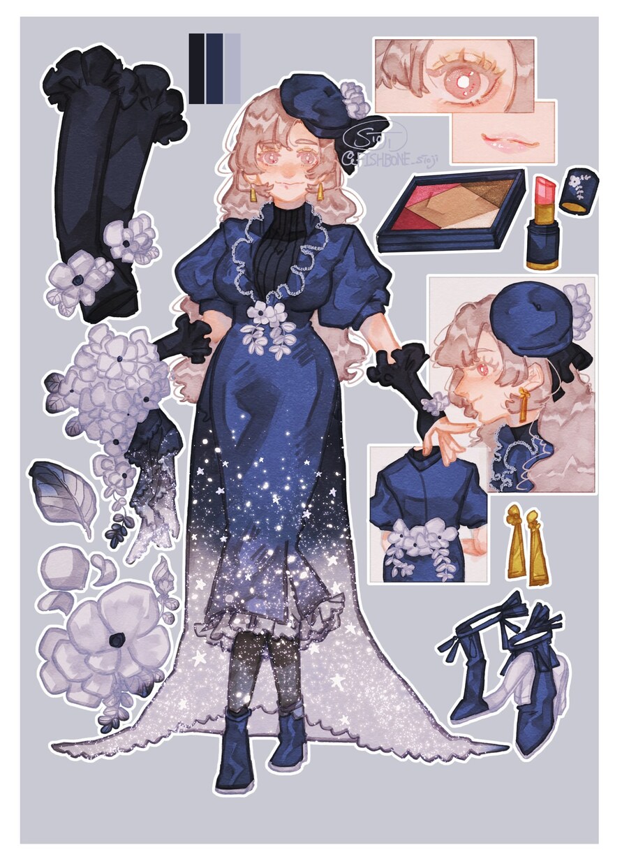 イラストお描きします ドレスデザインから一枚絵、立ち絵幅広くお仕事します イメージ6