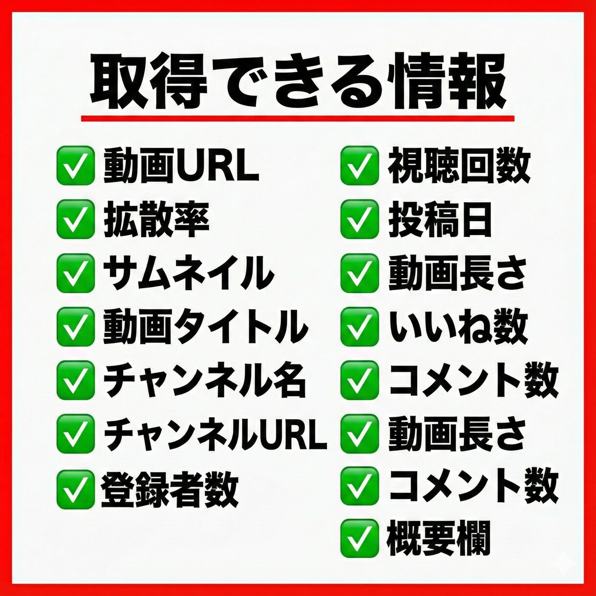 Youtubeリサーチツール3点セットを販売します バズ動画・競合動画・コメント分析全てができるお得な3点セット イメージ4