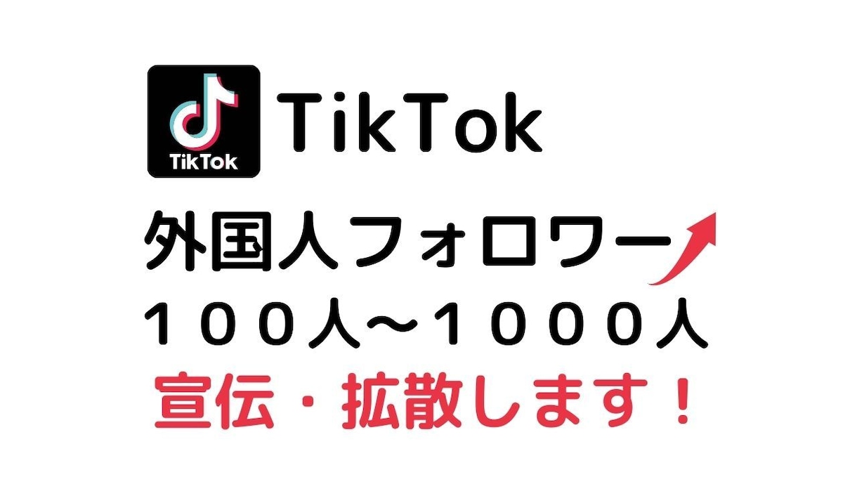 TikTok外国人フォロー増えるように宣伝します TikTok/外国人フォロワー/集客 イメージ1