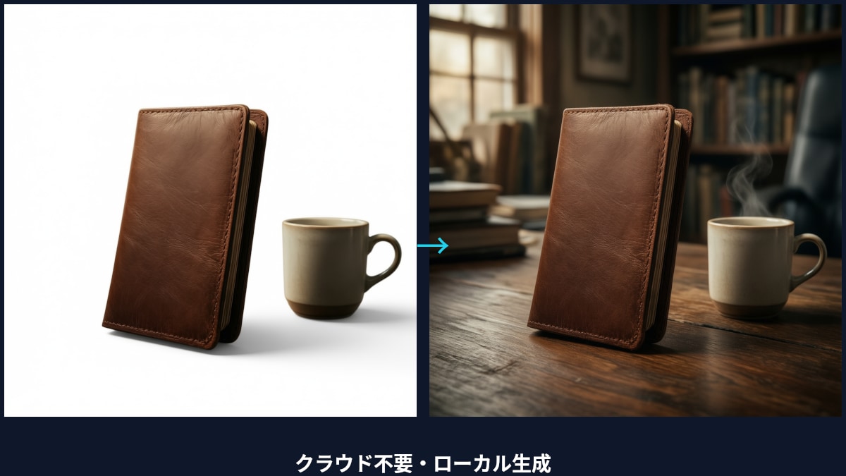 AI商品写真・背景変更（5枚セット）します クラウドに送らず、ローカルGPUで生成 イメージ1