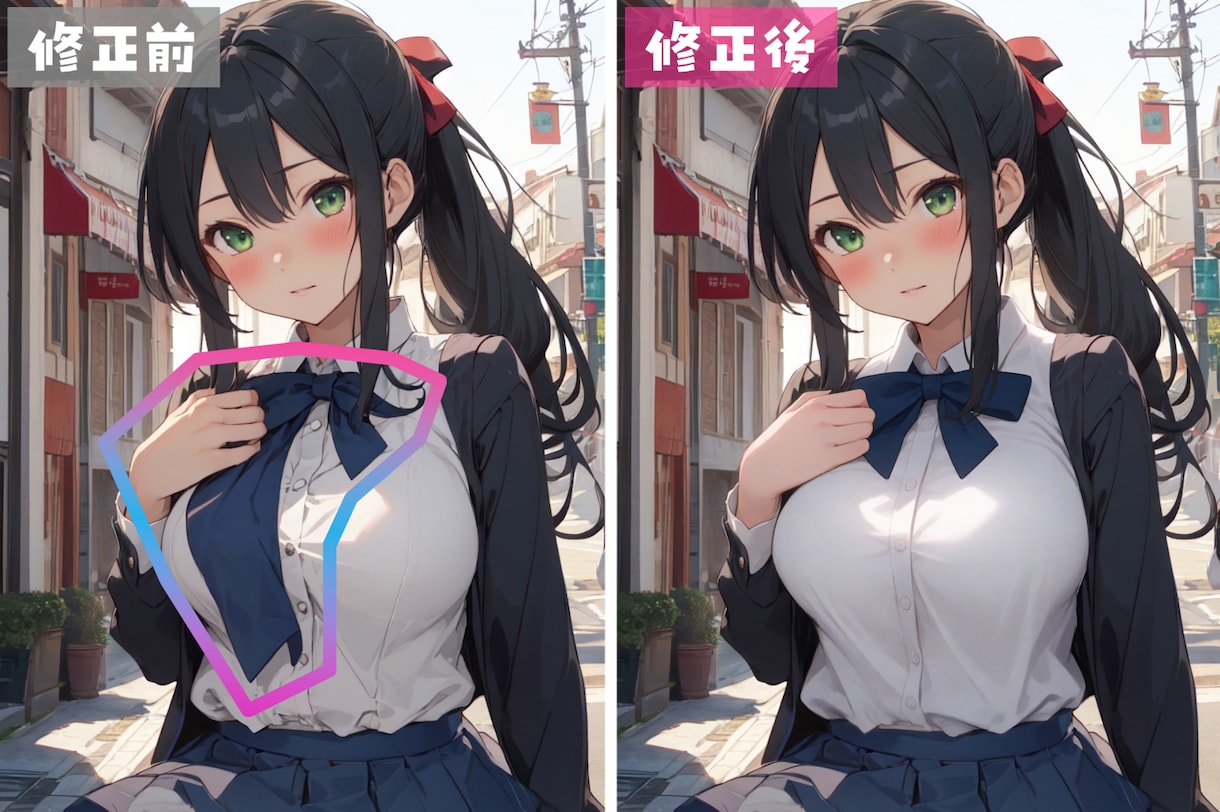 生成AIイラストのレタッチ・加筆修正します AIイラストの目や手の修正でブラッシュアップ！ イメージ6
