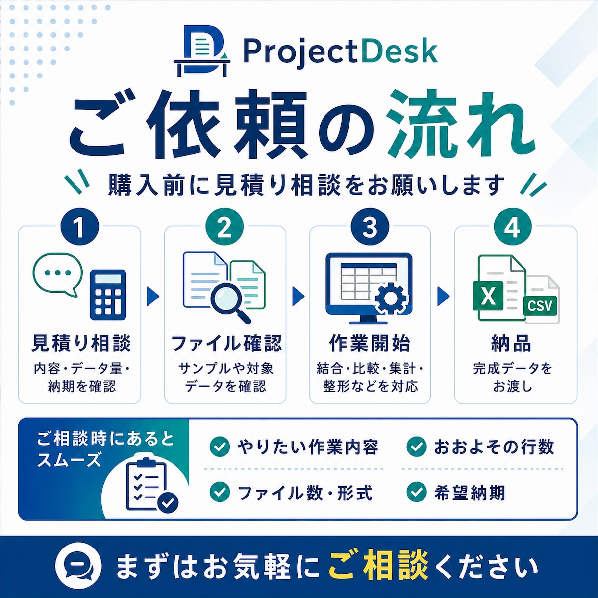 Excel・CSVの面倒なデータ作業を代行します 集計・整形・比較・結合など、繰り返し作業をまとめて対応します イメージ3