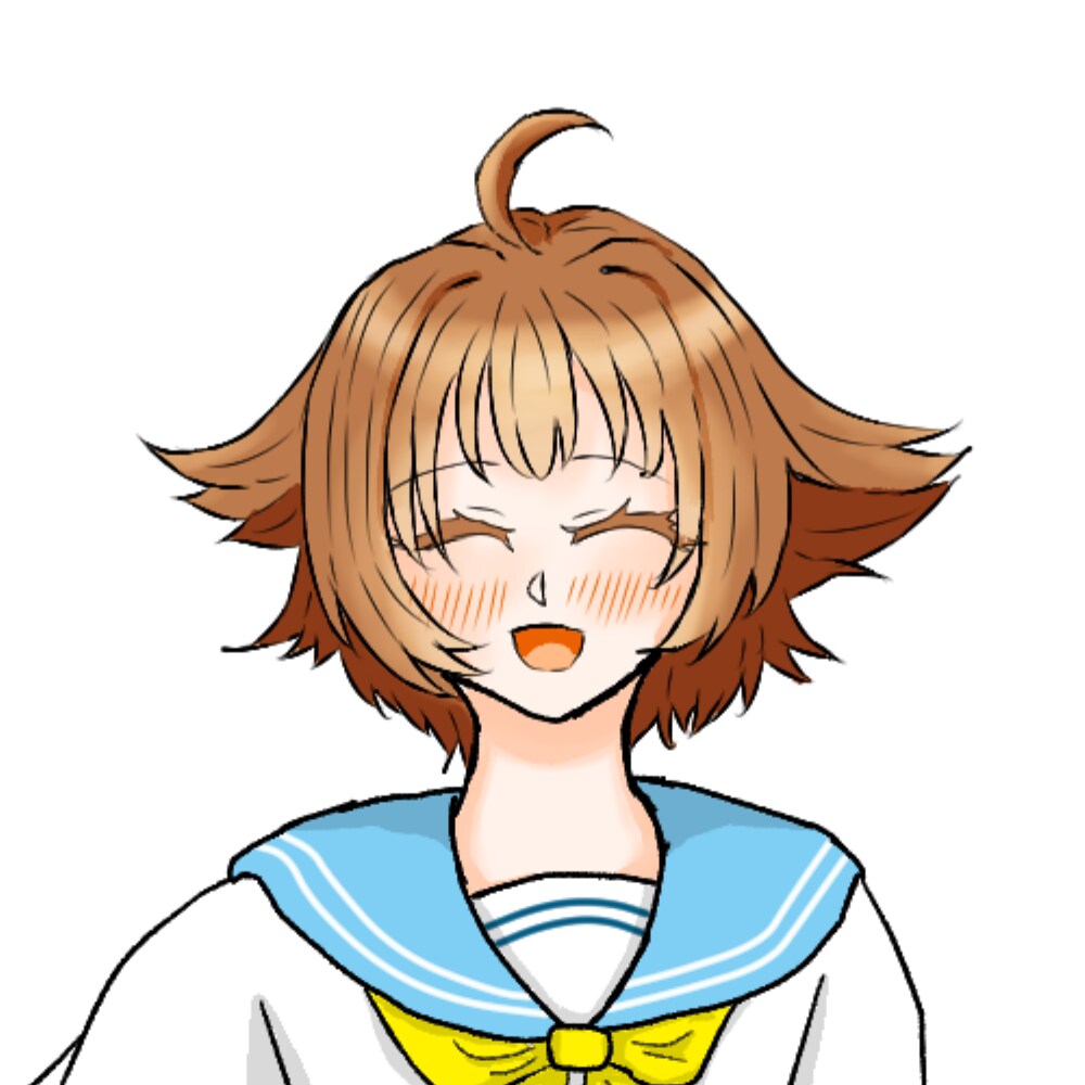 立ち絵「セーラー服の生徒」販売します 猫っ毛で活発な印象のセーラー服の生徒です！ イメージ2