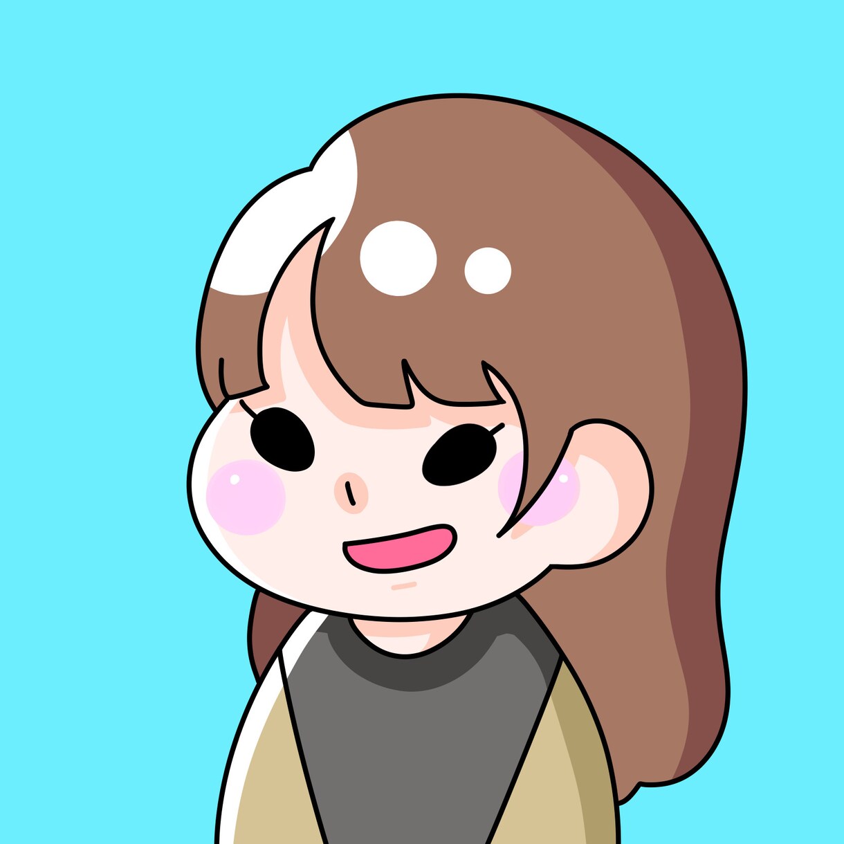 ポップで可愛い！ゆる〜い似顔絵描きます SNSやブログ用アイコンに最適なイラストを制作します イメージ1
