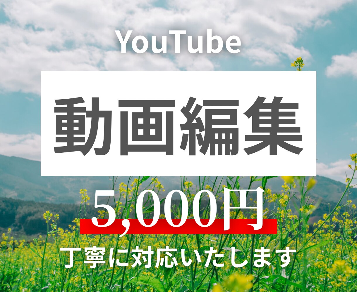 YouTube動画編集承ります カット・テロップ・BGMまで対応！ イメージ1