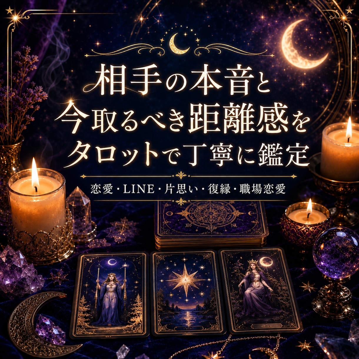 相手の本音と今取るべき距離感をタロットで占います 相手の本音と今後の距離感を占います イメージ1